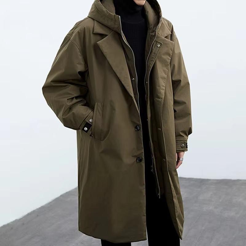 Flynn Men's Trench Coat - full-length view