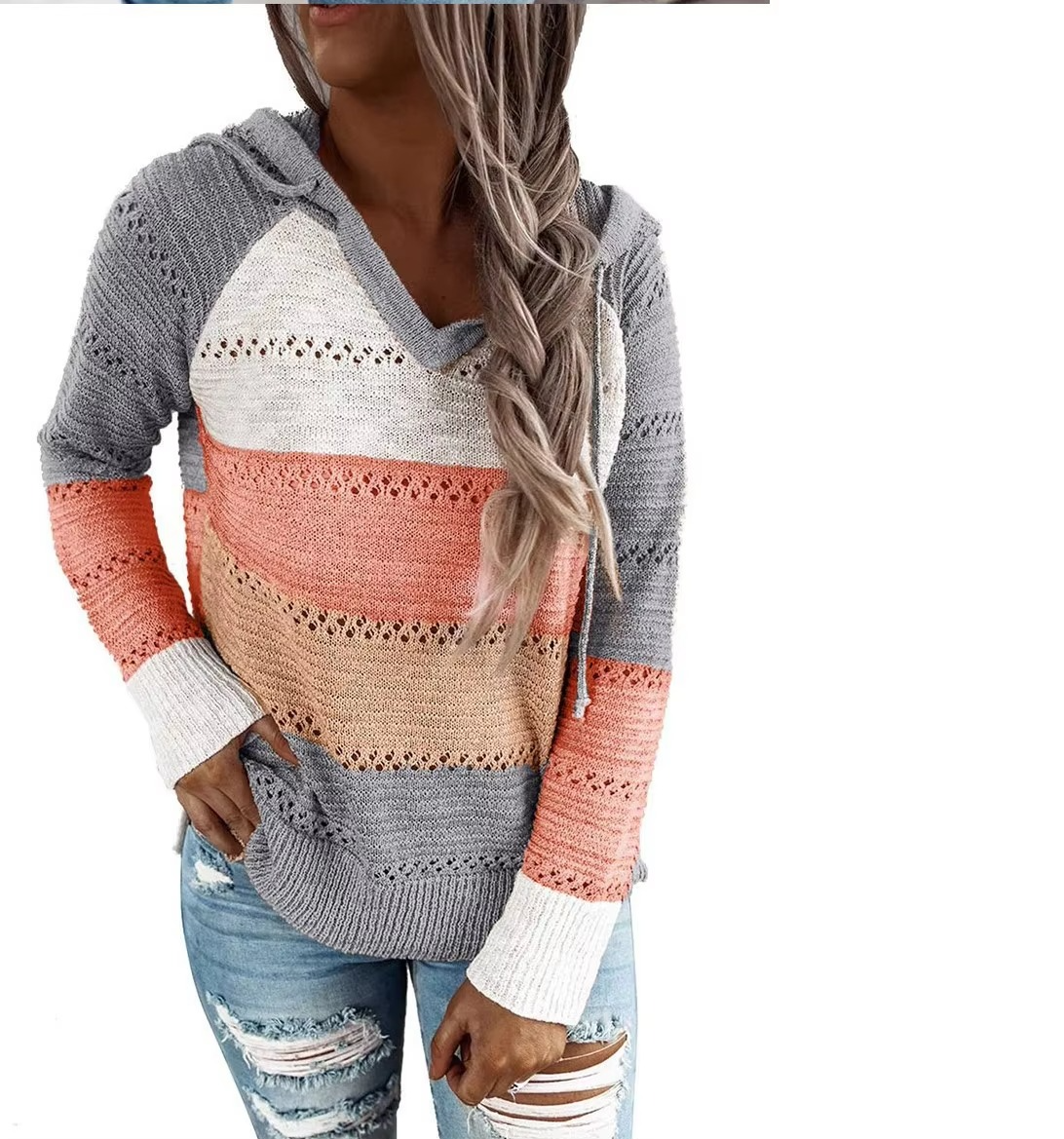 Greta Women's Striped Sweater - full-length view