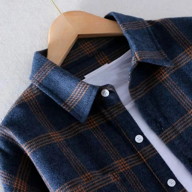 Rufus Men's Plaid Shirt | Brushed, Cotton, Button