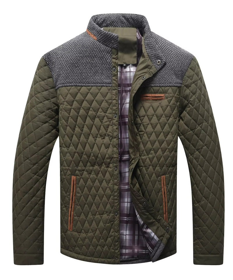 Silas Men's Quilted Puffer Jacket - styled view