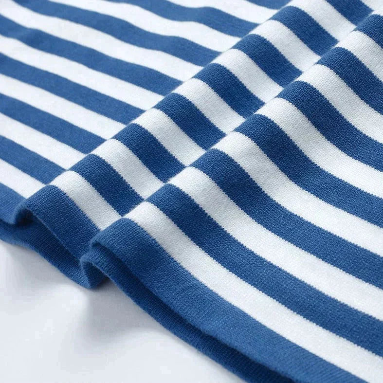 Xanthe Women's Striped T-shirt - close-up detail