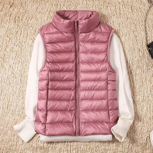 Cleo Women's Puffer Jacket - styled view
