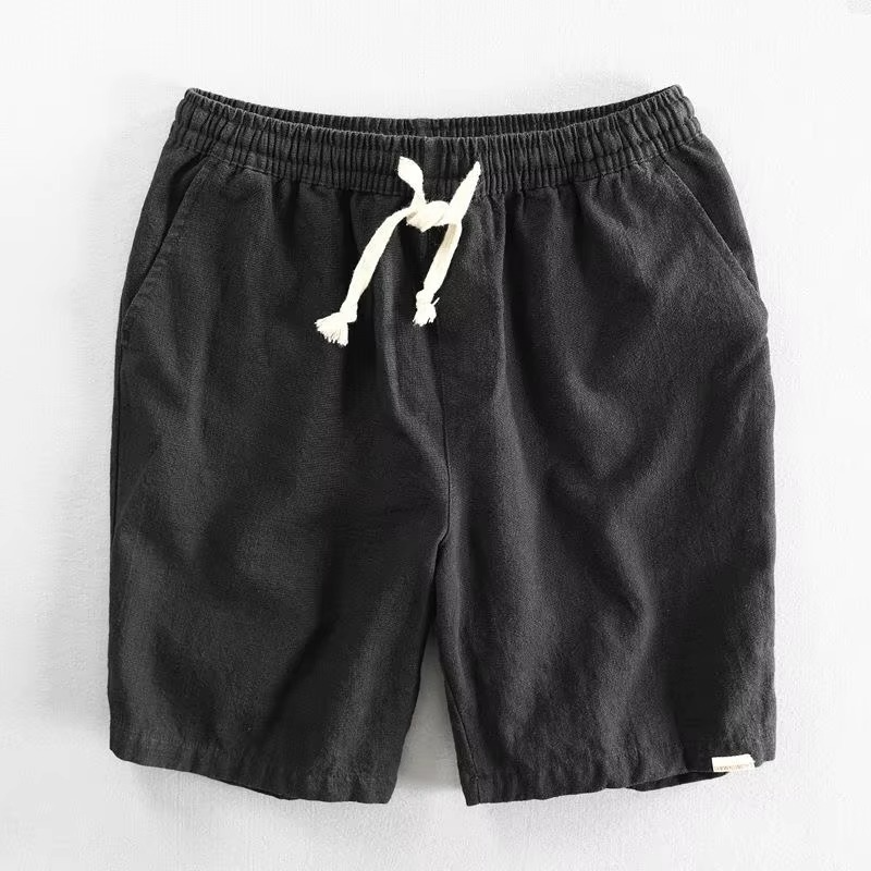 Zane Men's Linen Shorts - close-up detail