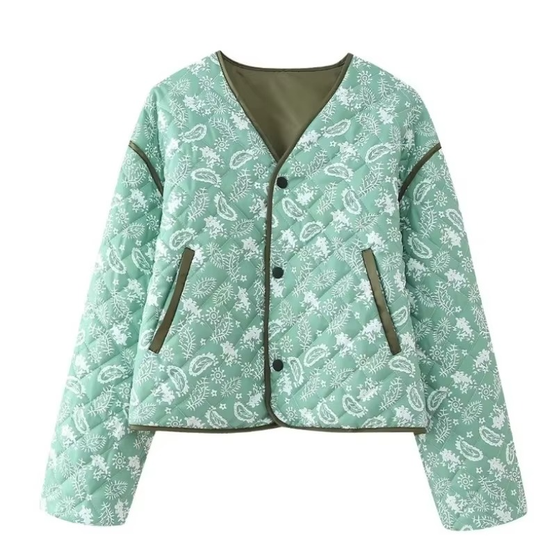 Rhea Women's Printed Jacket - full-length view