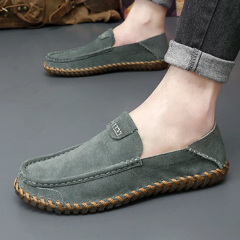 Rhys Men's Suede Loafers - close-up detail