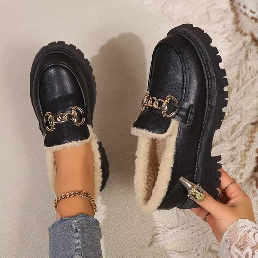 June Women's Suede Loafers - styled view