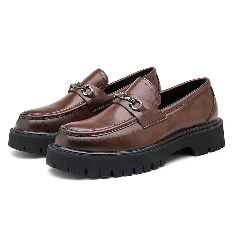 Yves Men's Platform Loafers | Chunky, Lug Sole, Leather