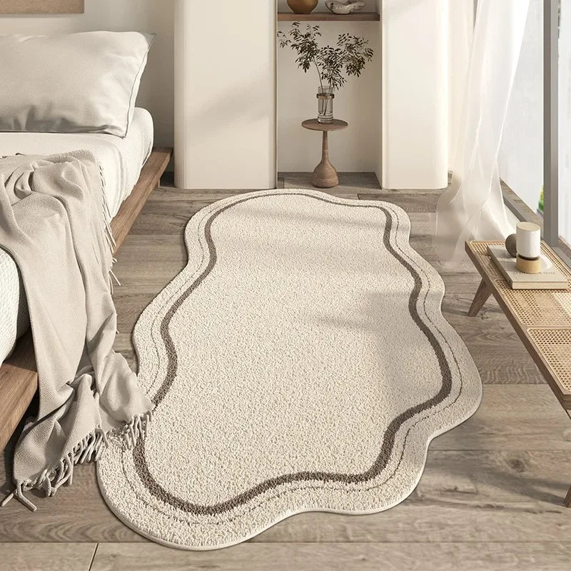 Cream Irregular Shaped Rug