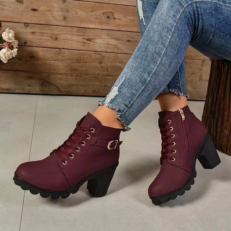 Willa Women's Boots | Slip, Lace, High Heel