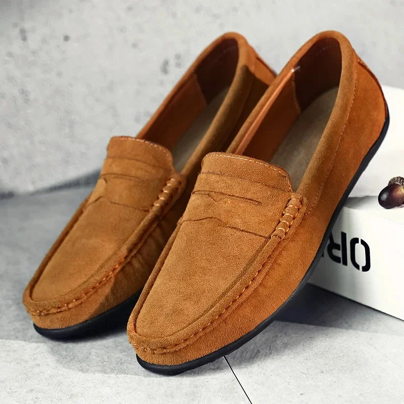 Ezra Men's Loafers - fabric and finish detail