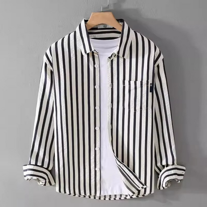 Lachlan Men's Striped Shirt - front view