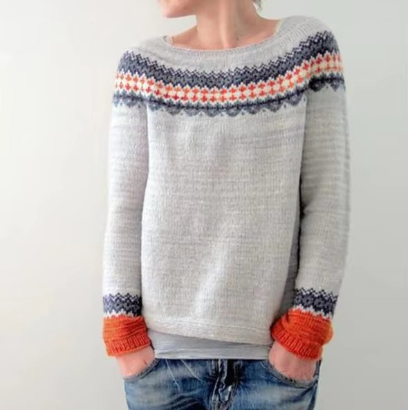 Rhea Women's Sweater - fabric and finish detail