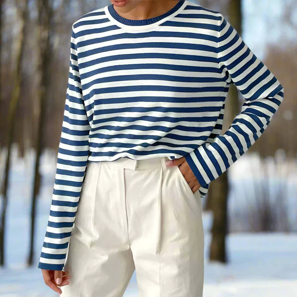 Xanthe Women's Striped T-shirt - back view