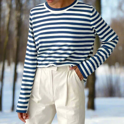 Xanthe Women's Striped T-shirt - back view