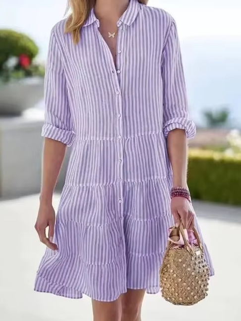 Jolie Women's Oversized Shirt Dress - full-length view