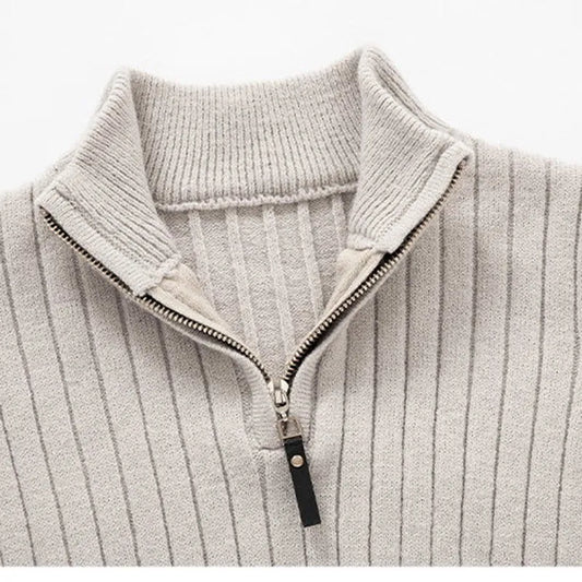 Theo Men's Ribbed Knit Sweater - styled view