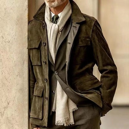 Ellis Men's Trench Coat - styled view