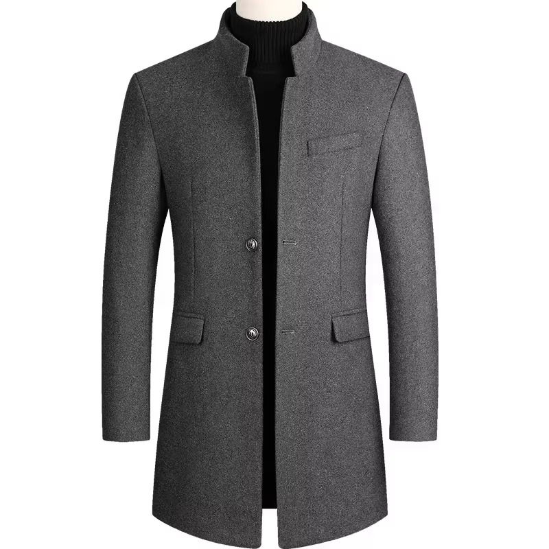 Yves Men's Trench Coat - close-up detail