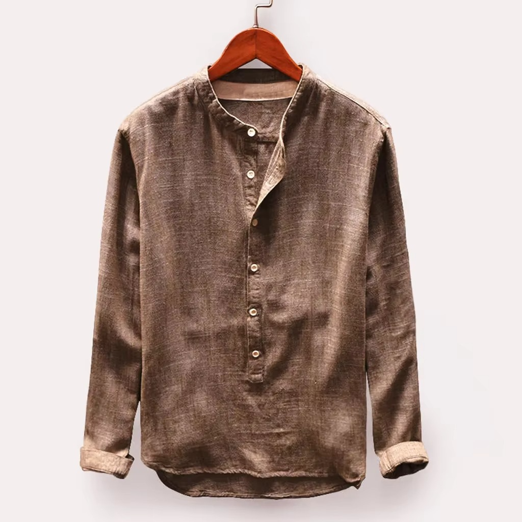 Reuben Men's Linen Shirt - front view