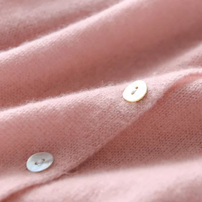 Alba Women's Cardigan - fabric and finish detail