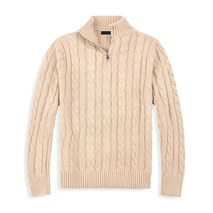 Yves Men's Cable Knit Sweater - front view