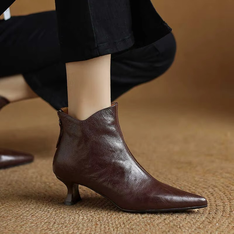 Hattie Women's Block Heel Ankle Boots - full-length view