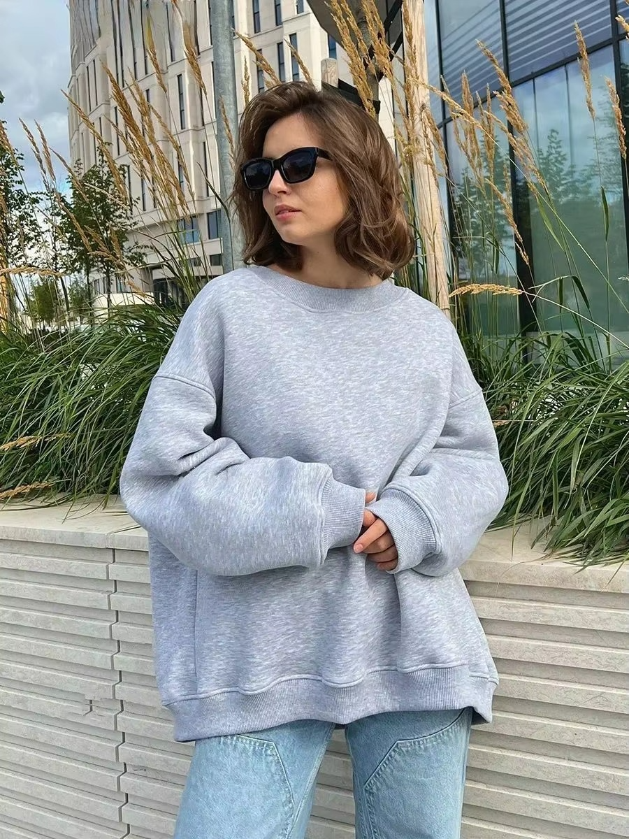 Elena Women's Oversized Sweatshirt - shown in use