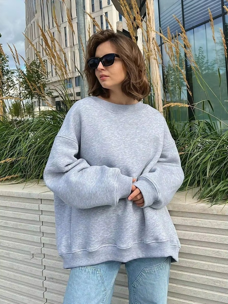 Elena Women's Oversized Sweatshirt - shown in use