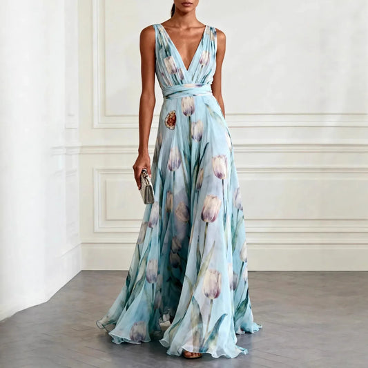 Wilda Women's Floral Maxi Dress - front view