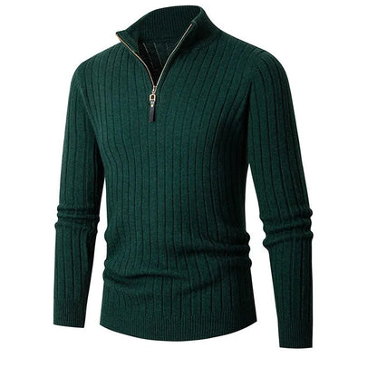 Theo Men's Ribbed Knit Sweater - styled view