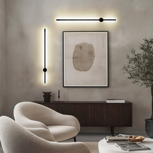 SaberLight | Stylish Modern Black Satin Wall Sconce Light Fixture 0
