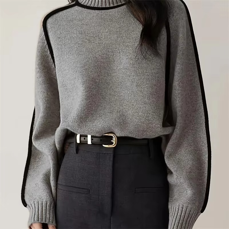 Lena Women's Striped Sweater - full-length view