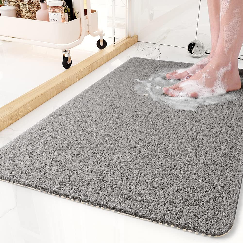 Safe Shower Mat | Non-Slip Bath Mat with Microban Technology | Hygienic and Comfortable for Ultimate Shower Safety 0