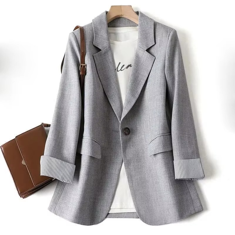 Nadia Women's Plaid Blazer - styled view