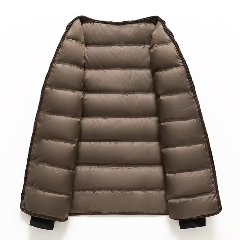 Xavier Men's Puffer Jacket - fabric and finish detail