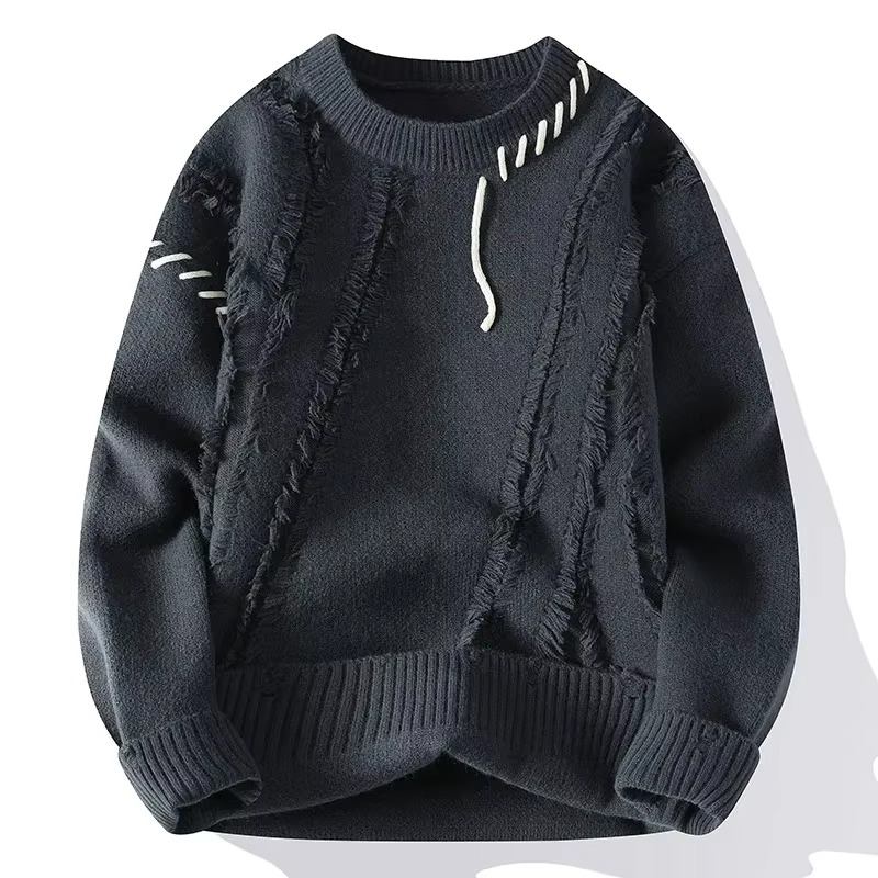 Silas Men's Sweater - fabric and finish detail