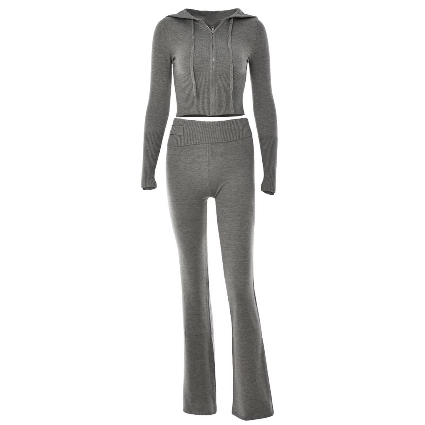 Kaia Women's Ribbed Knit Trousers - back view