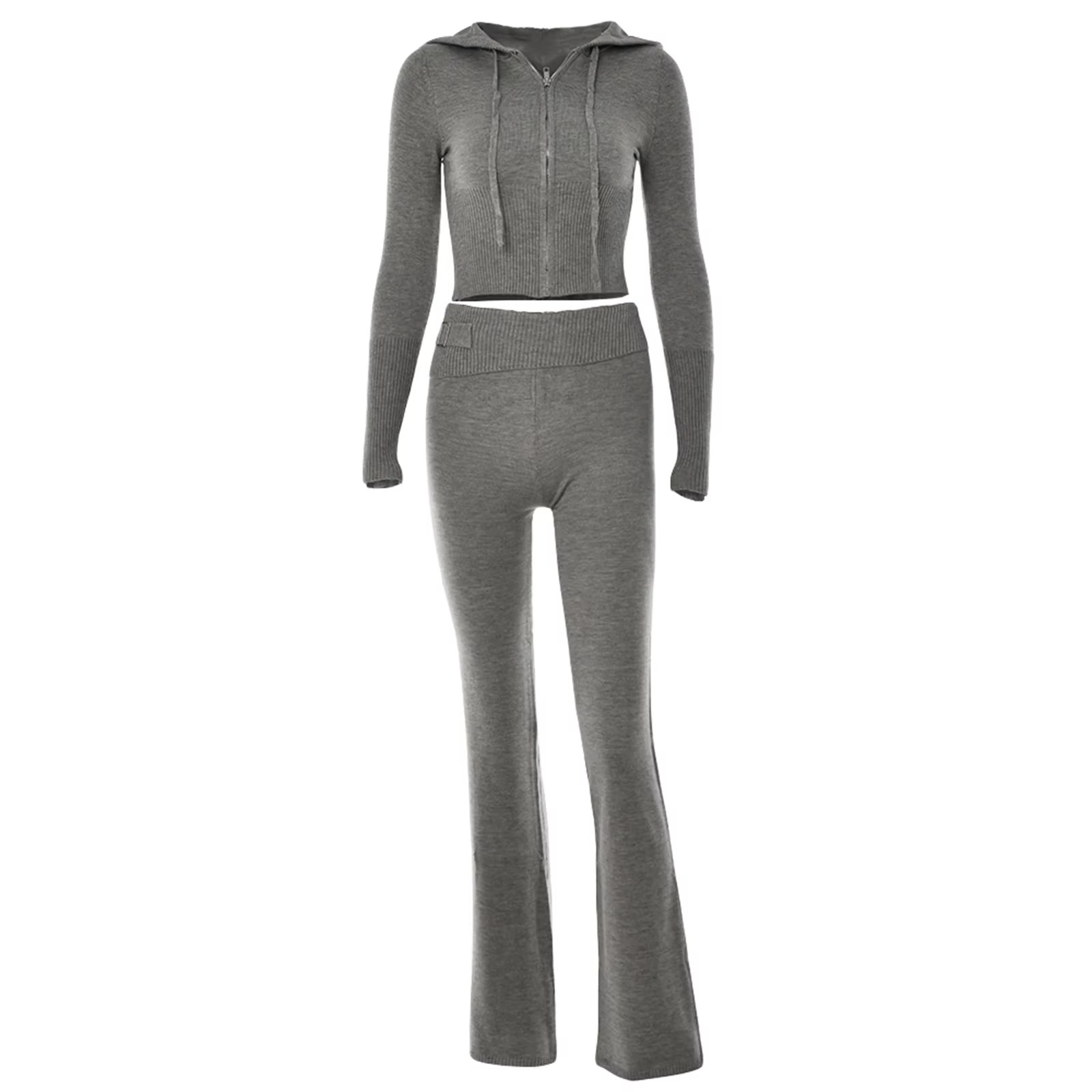 Kaia Women's Ribbed Knit Trousers - back view