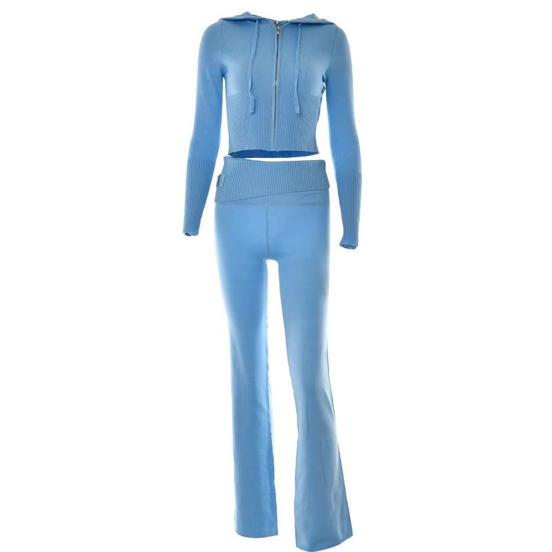 Kaia Women's Ribbed Knit Trousers - front view