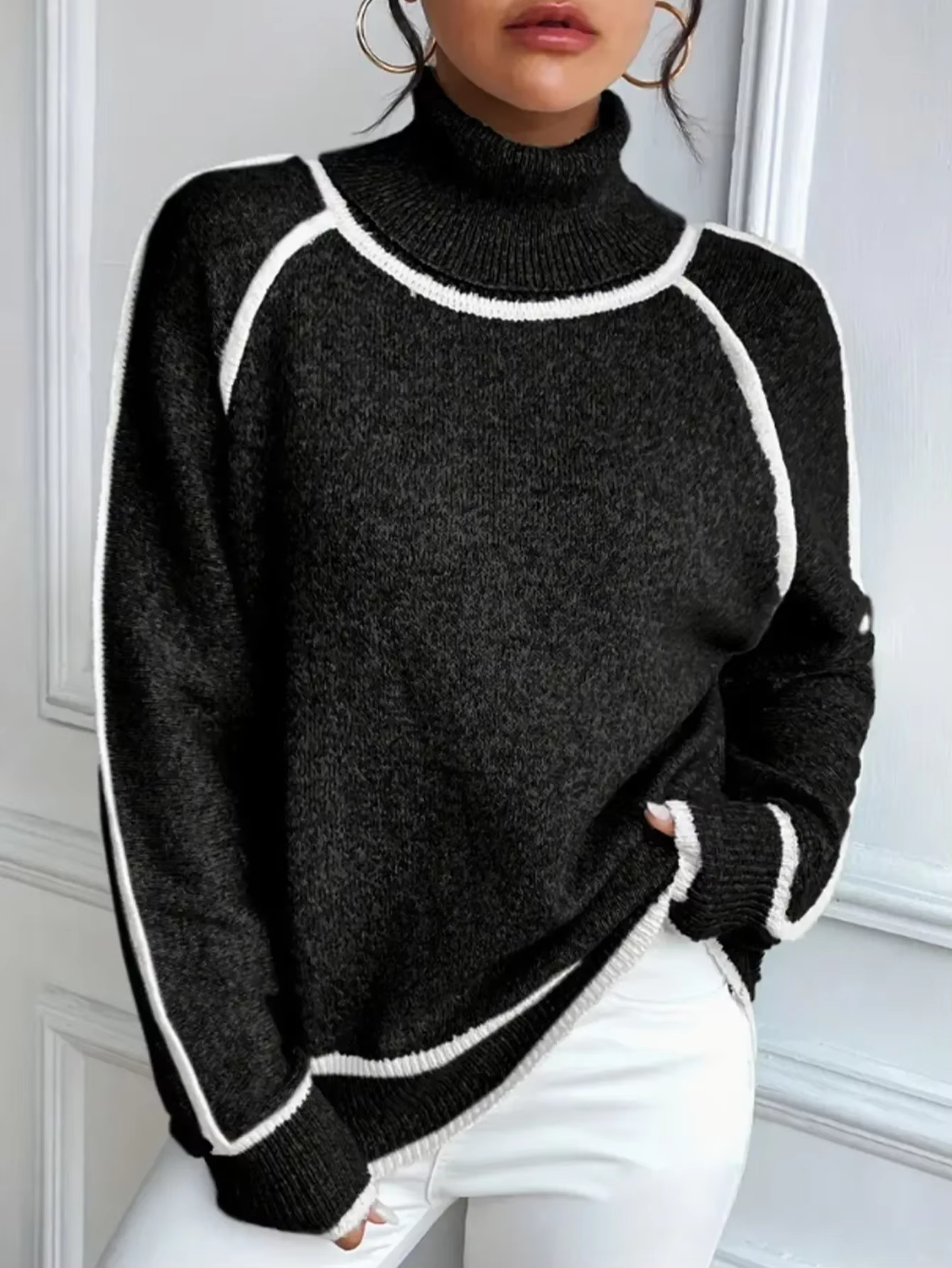 Yvette Women's Oversized Sweater - styled view