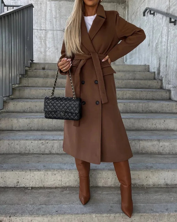 Greta Women's Coat - fabric and finish detail