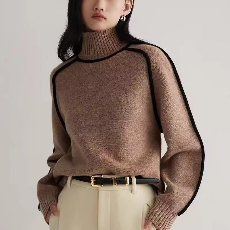 Lena Women's Striped Sweater - close-up detail