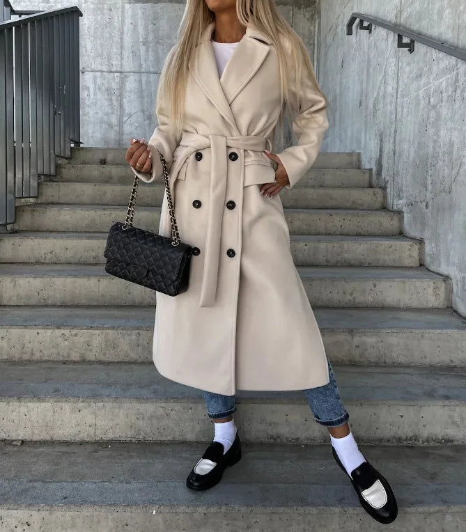 Greta Women's Coat | Double Breasted, Belted