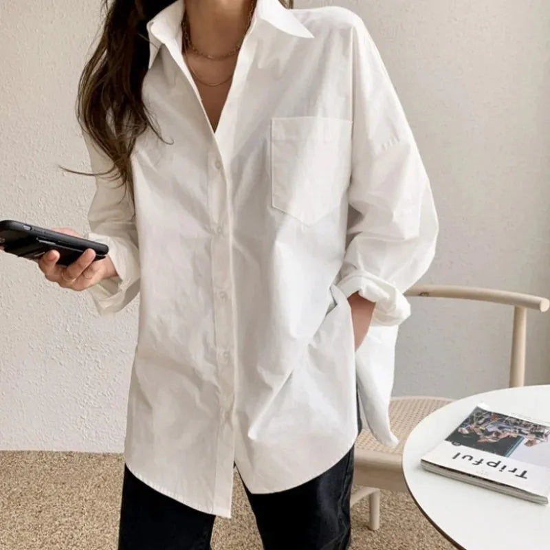 Imogen Women's Oversized Blouse - close-up detail
