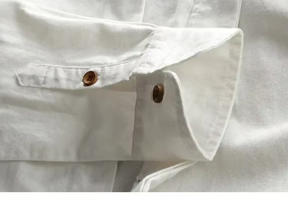 Cormac Men's Linen Shirt - close-up detail