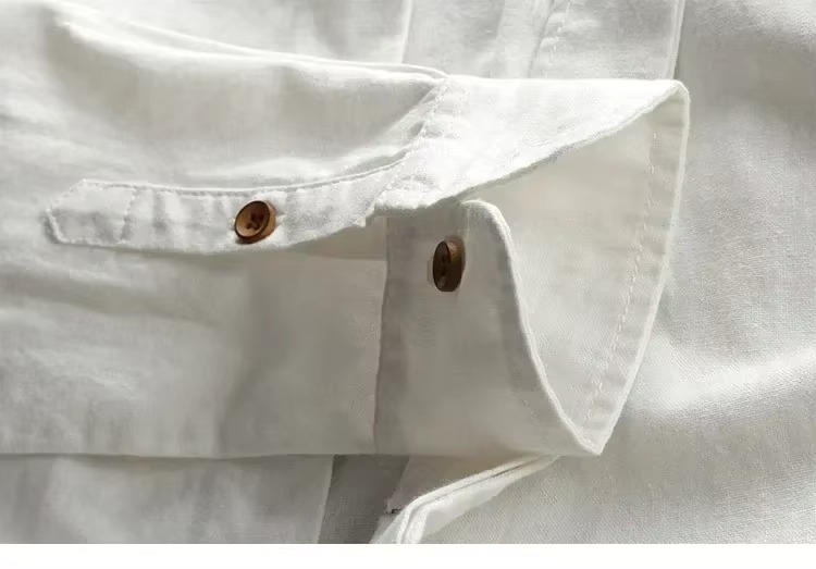 Cormac Men's Linen Shirt - close-up detail
