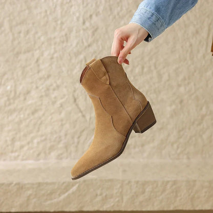Tamsin Women's Suede Ankle Boots - back view
