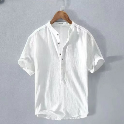 Lachlan Men's Linen Shirt - full-length view