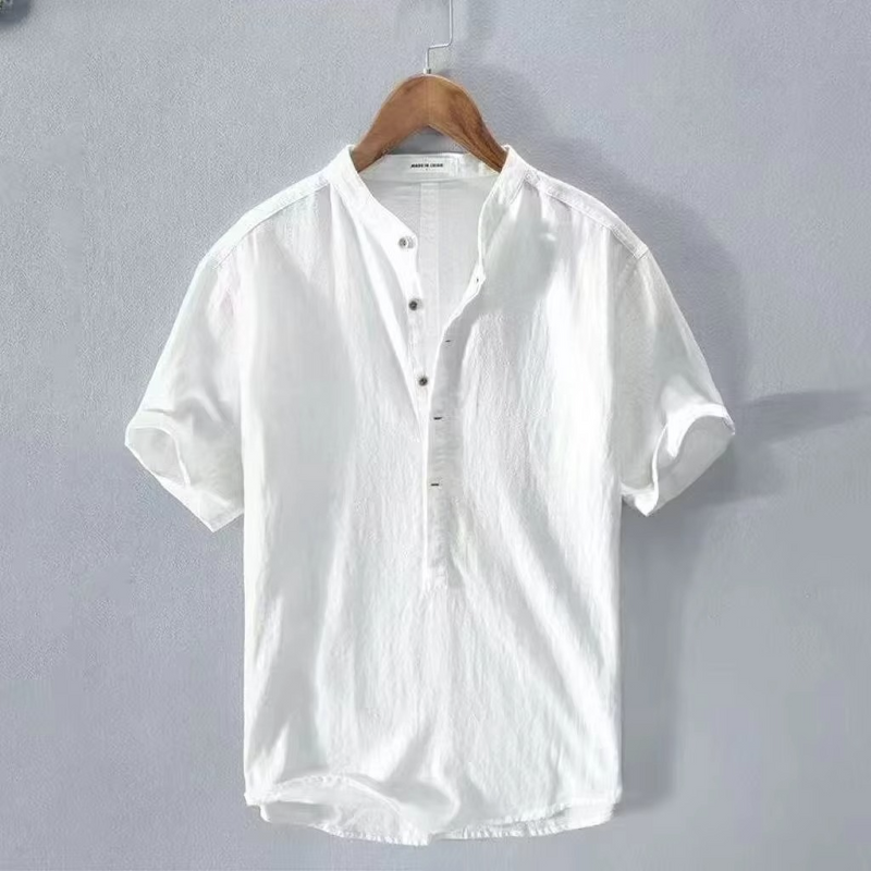 Lachlan Men's Linen Shirt - full-length view
