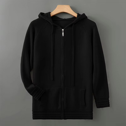 Gray Men's Cardigan - back view